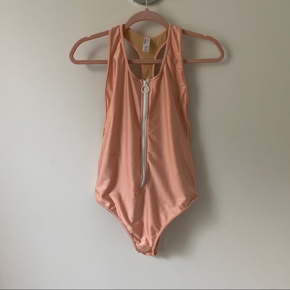 American Apparel Baby Pink Racerback Sunsuit